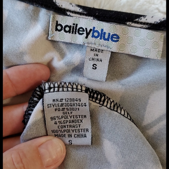 Baileyblue Black and white mini chevron print dress Small casual - Picture 5 of 7